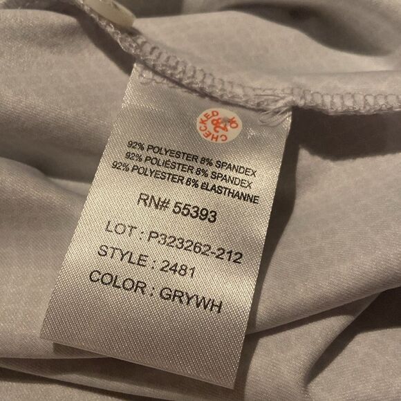 Women’s American Airlines White Polo work shirt gray diamond design size large - Picture 7 of 8